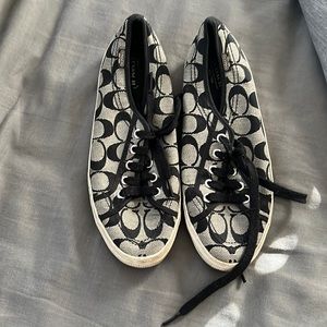 Coach plaque and gray sneakers. Size 9 women’s.